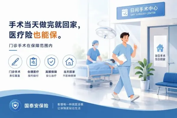 手术当天做完就回家，没住院的费用医疗险能报吗？