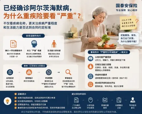 已经确诊阿尔茨海默病，却还能自己买菜做饭，重疾险为什么可能不能只看“确诊”？